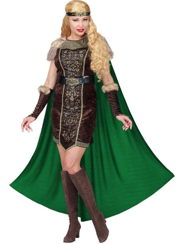 Viking jurk met cape vrouwen