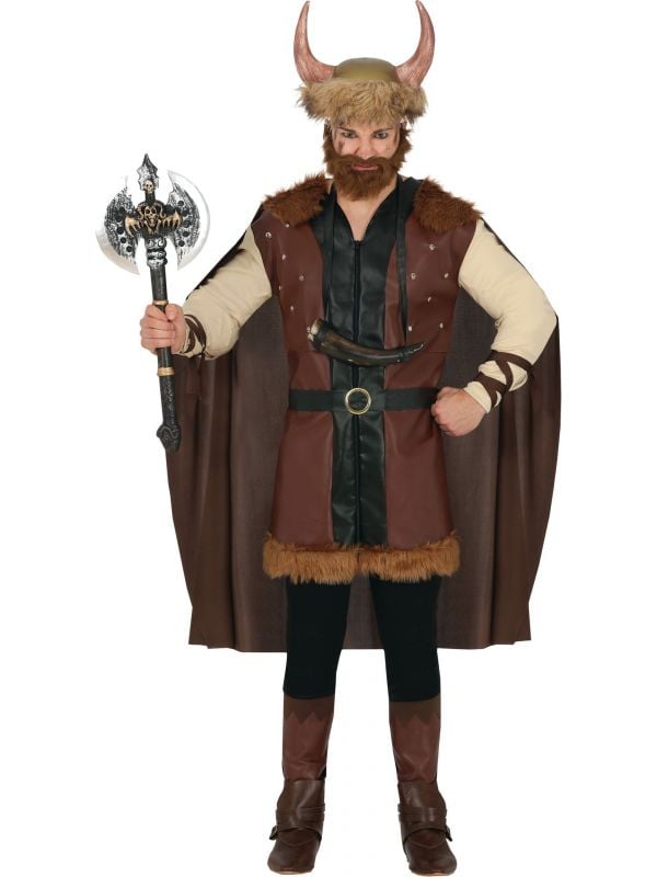 Viking kostuum mannen met cape
