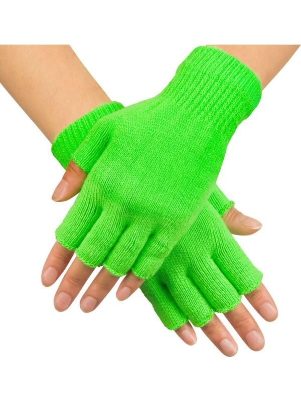 Vingerloze handschoenen neon groen