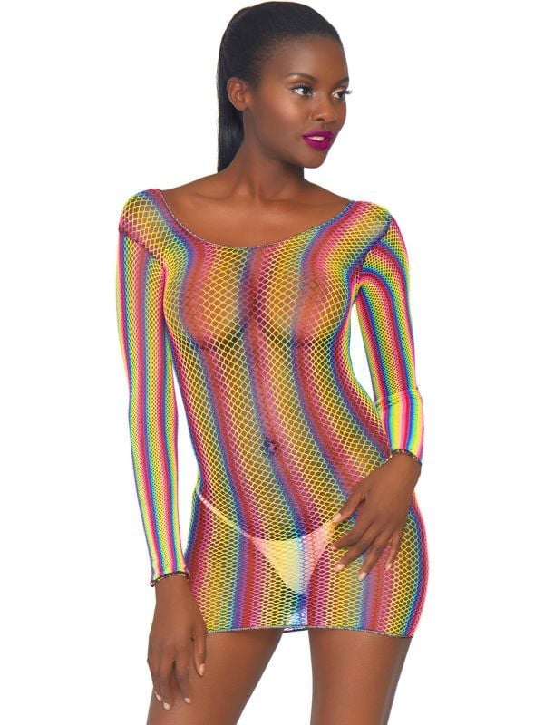 Visnet regenboog jurkje main product photo
