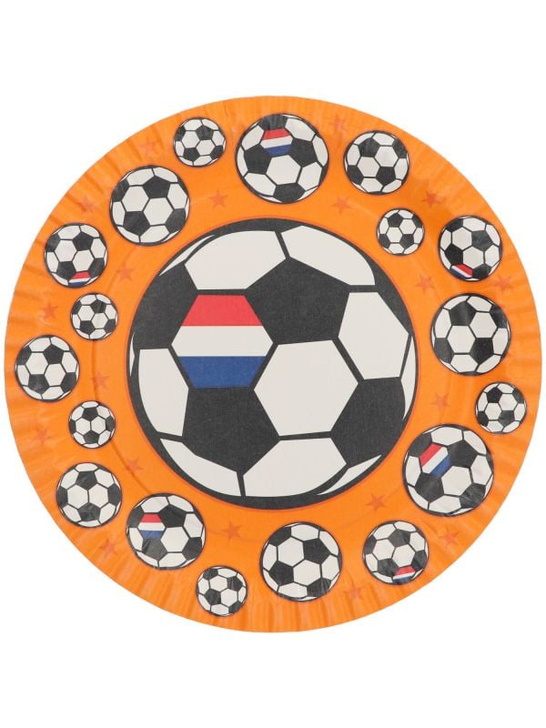 Voetbal Holland feestbordjes 8 stuks main product photo