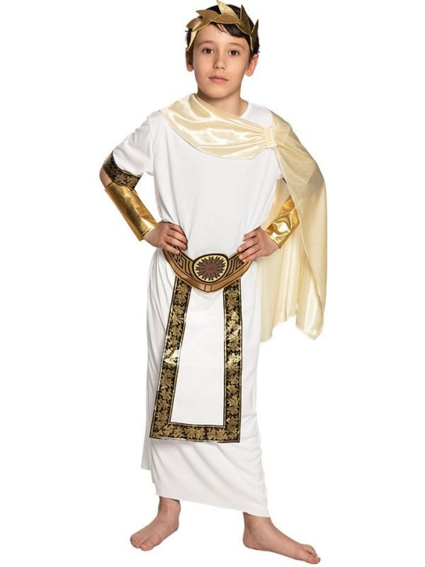Volledig romeinse keizer kostuum jongens