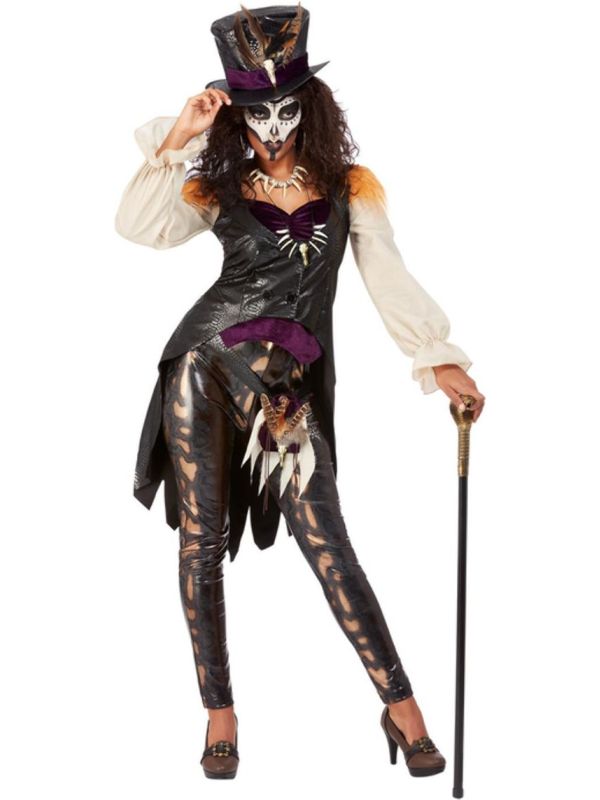 Voodoo Heks Dokter Kostuum Dames Zwart main product photo