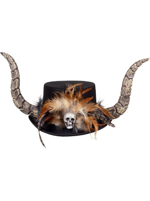 Voodoo hoed met horens