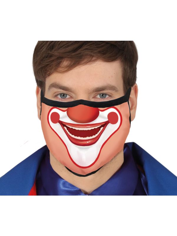 Vrolijke clown mondmasker main product photo