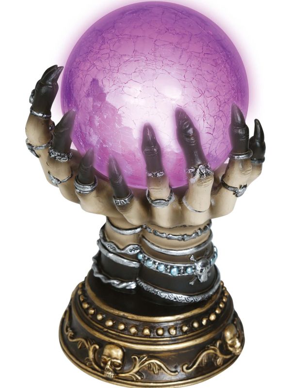 Waarzegstersbol heksenhand statief met verlichting halloween main product photo