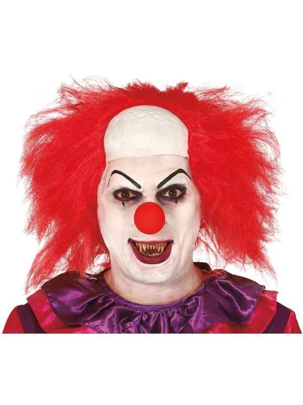 Warrige clown pruik rood