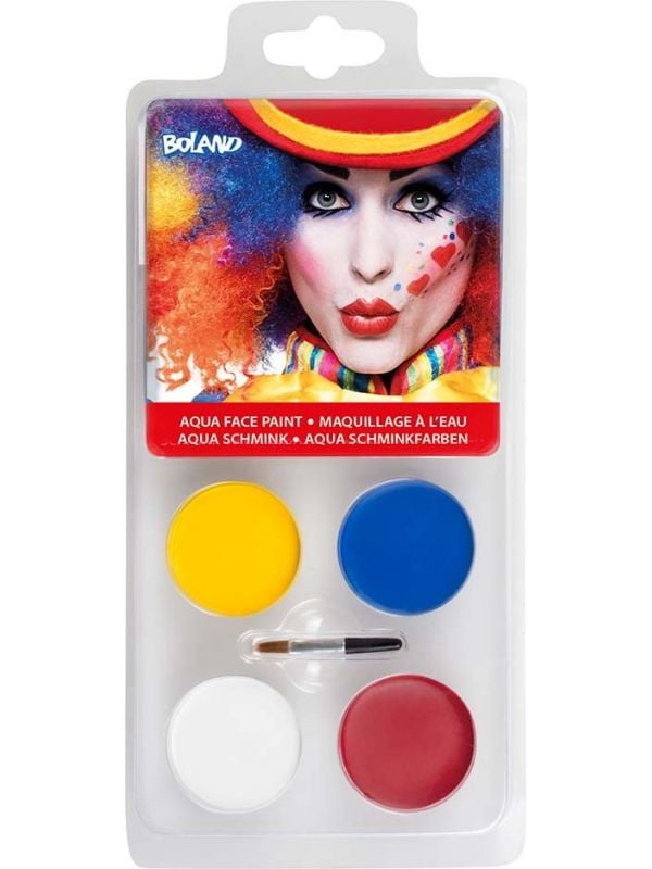 Waterbasis schmink set clown
