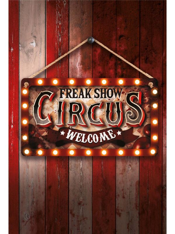 Welkom bord horror circus 35 x 20 cm halloween
