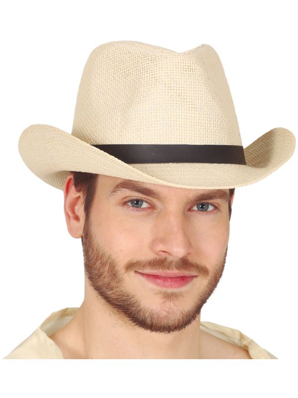 Western cowboy hoed beige main product photo