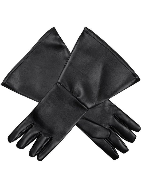 Western handschoenen zwart imitatieleer