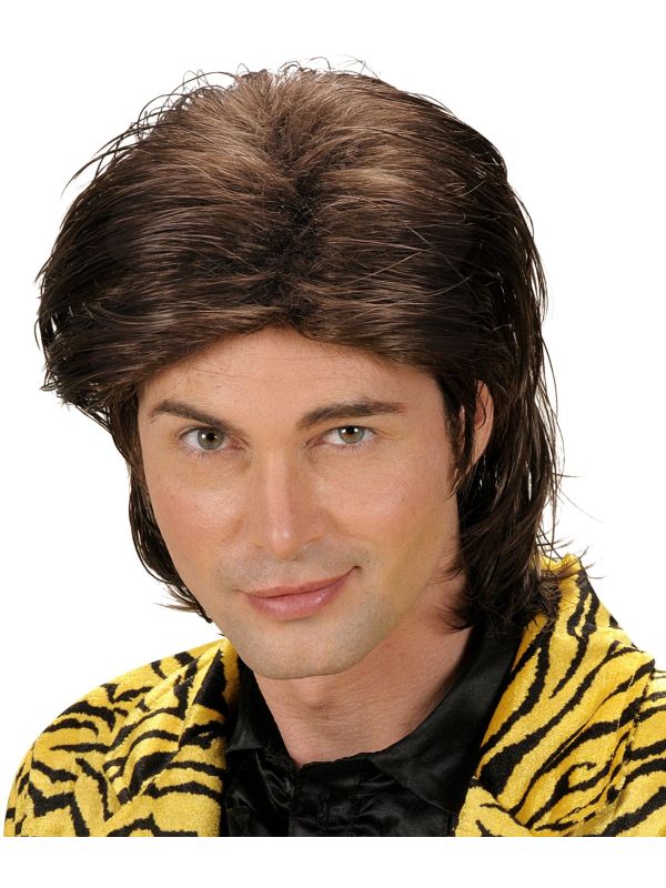Wetlook pruik lang haar bruin main product photo