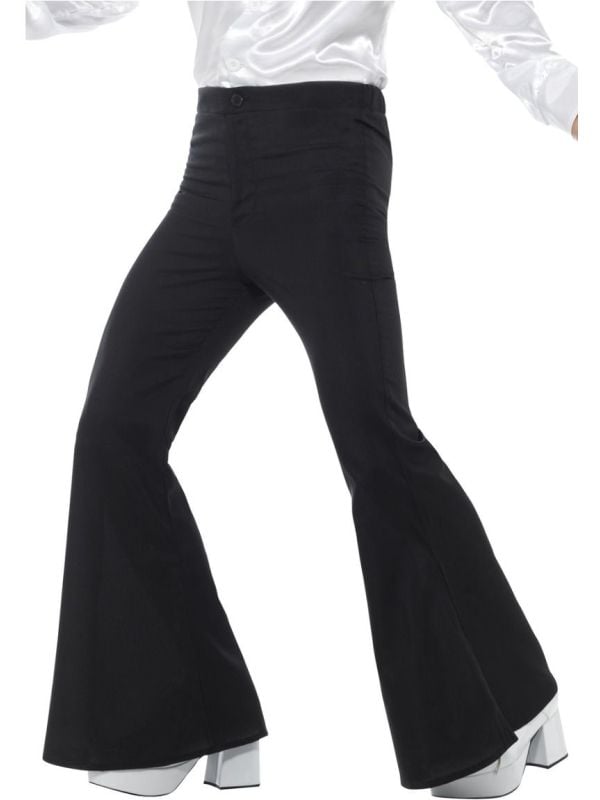 Wijde hippie broek zwart heren main product photo