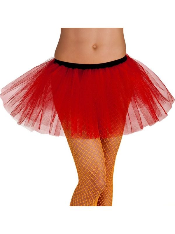 Wijde tutu dames rood