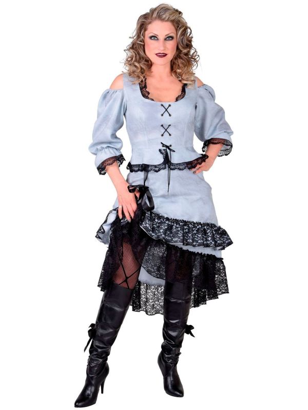 Wild west saloon girl rokje grijs main product photo
