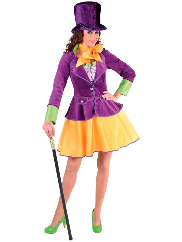 Willy Wonka kostuum paars vrouwen main product photo