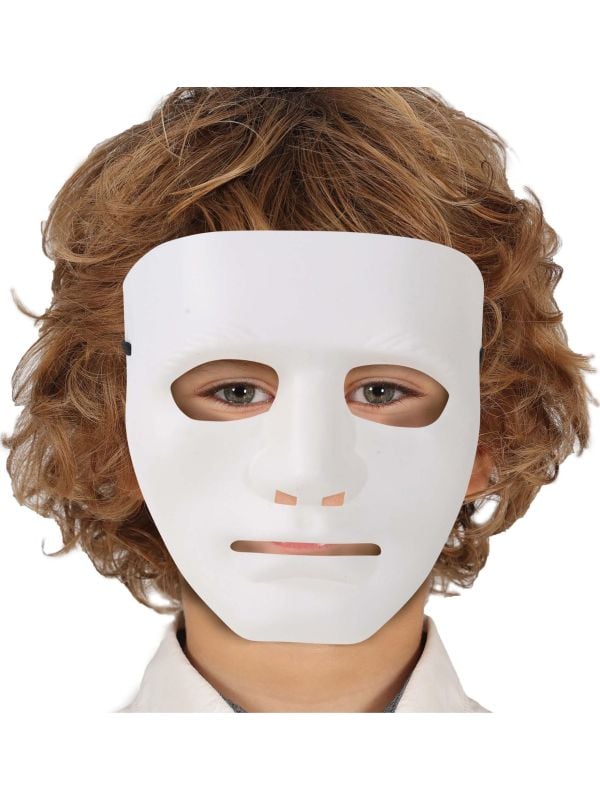 Wit gezicht masker kind halloween