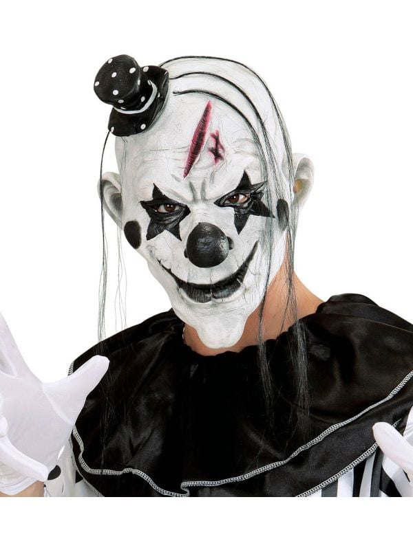Wit horror clown masker