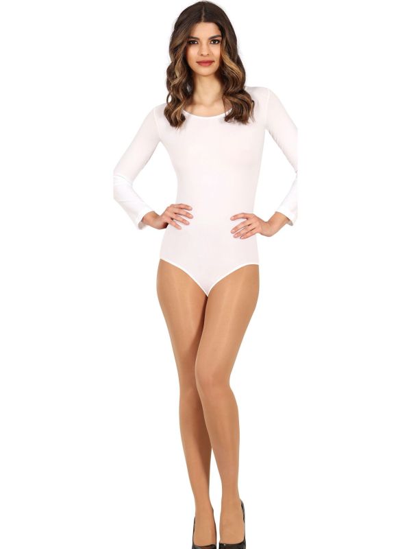 Wit Lange Mouwen Turnpakje Dames main product photo