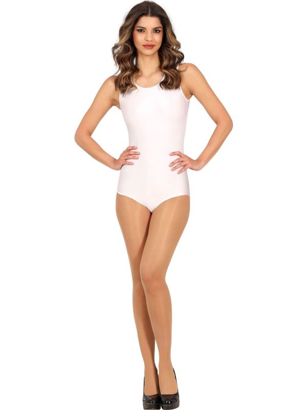 Wit Mouwloos Maillot Dames main product photo