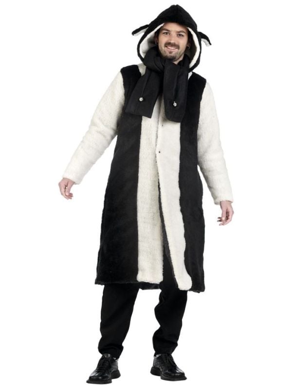 Wit zwarte schapen jas met sjaal main product photo