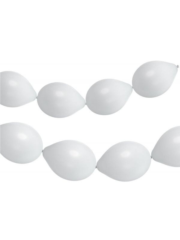 Witte ballonnenslinger matte kleur