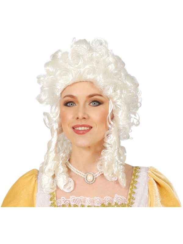 Witte barok pruik kort main product photo