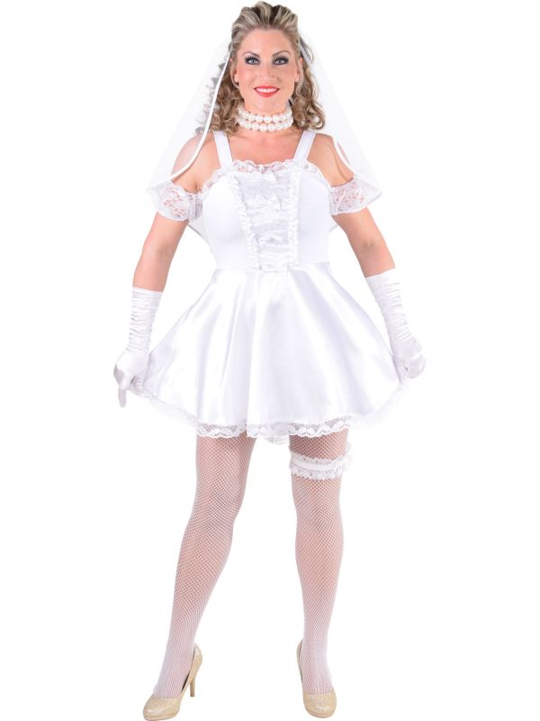 Witte bruidsjurk kort dames main product photo