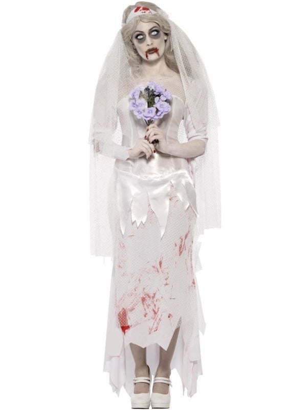 Witte bruiloft jurk zombie