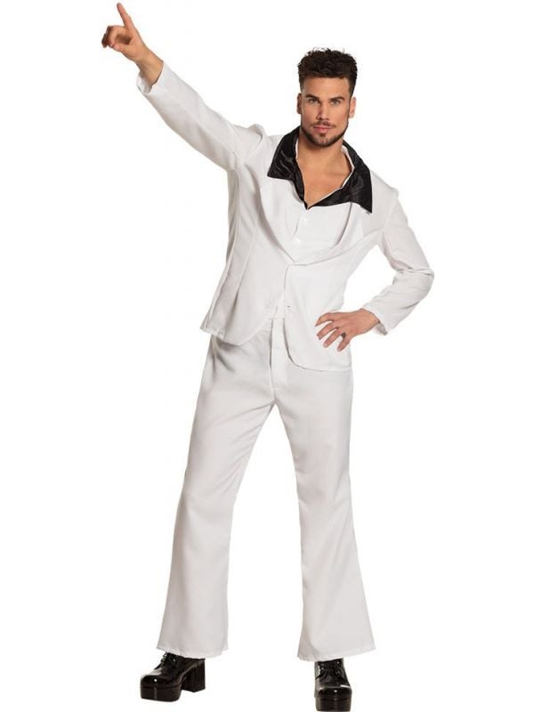 Witte disco danser outfit mannen
