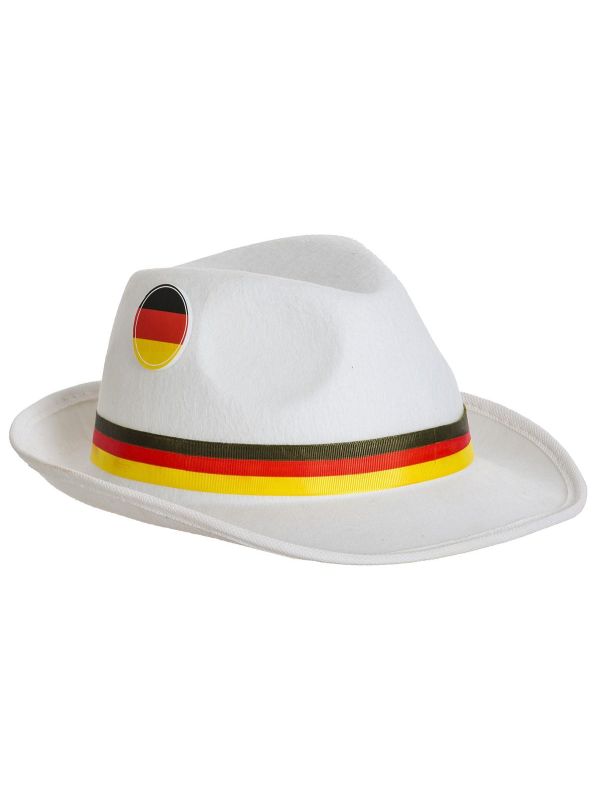 Witte Duitse vlag fedora hoed main product photo