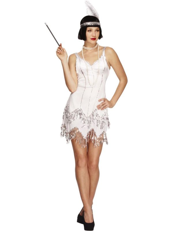 Witte flapper jazz jurk main product photo