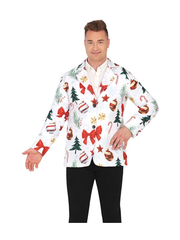 Witte foute kerstblazer heren main product photo