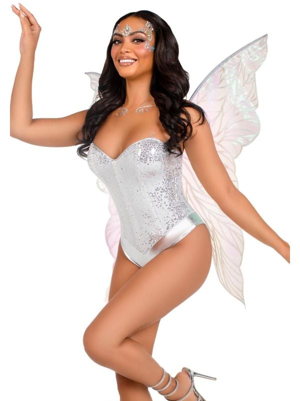 Witte glitter Elfenvleugels dames main product photo
