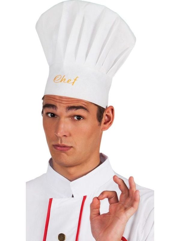 Witte koksmuts chef