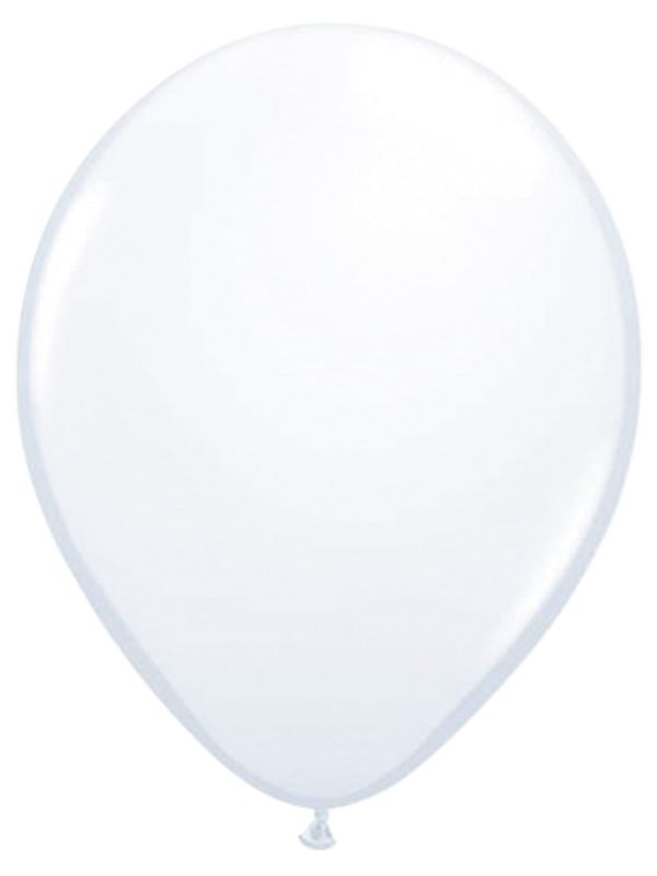 Witte metallic ballonnen 10 stuks