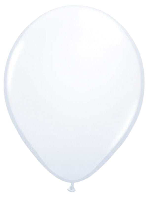 Witte metallic ballonnen 10 stuks