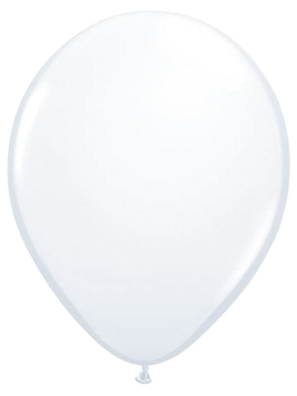 Witte metallic ballonnen 50 stuks 30cm