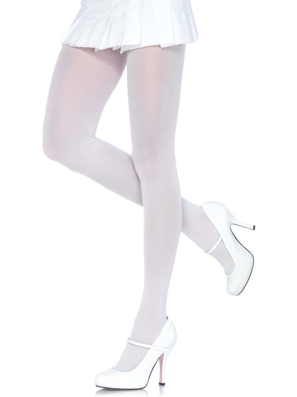 Witte nylon panty
