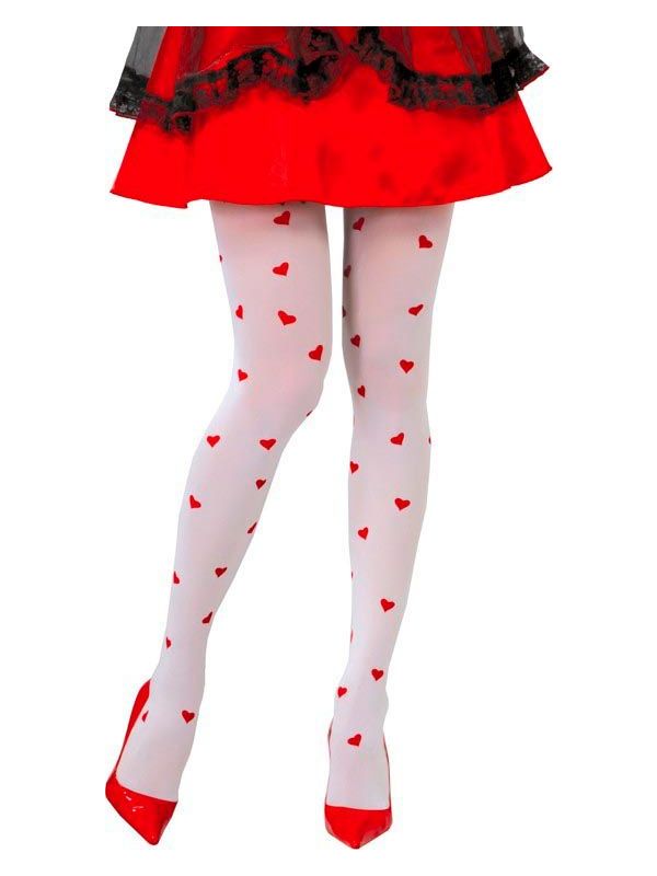 Witte panty met rode hartjes main product photo