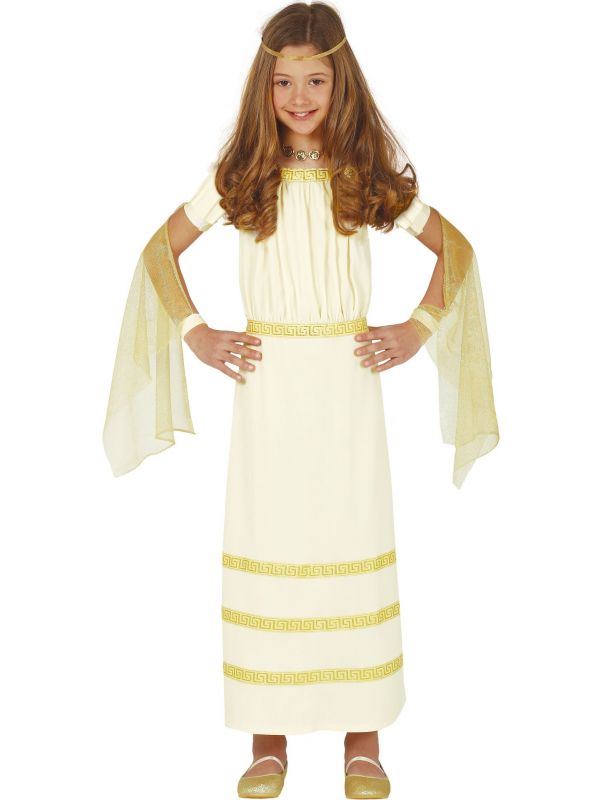 Witte romeinse jurk kind