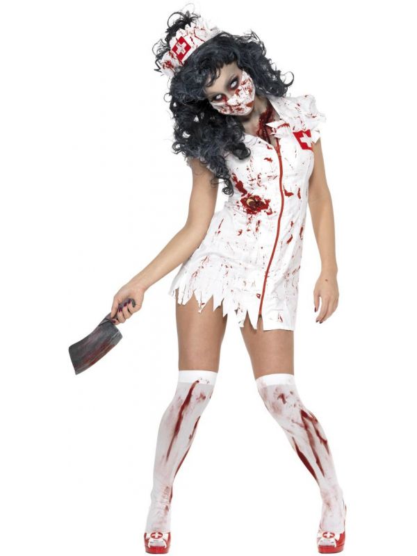 Witte zuster zombie outfit