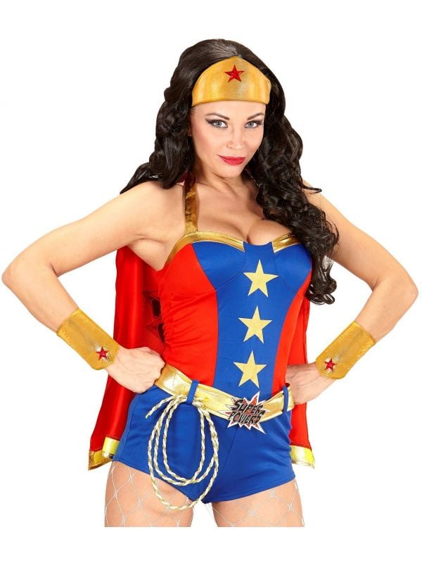 Wonder Woman hoofdband en armbanden