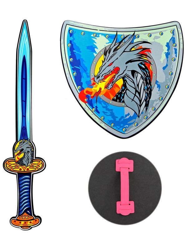 Zacht zwaard en schild draken viking