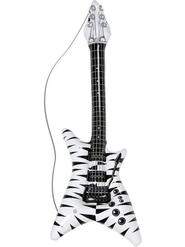 Zebra print hardrock gitaar opblaasbaar