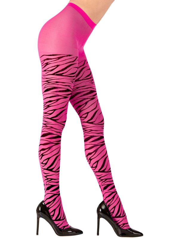 Zebra print panty roze