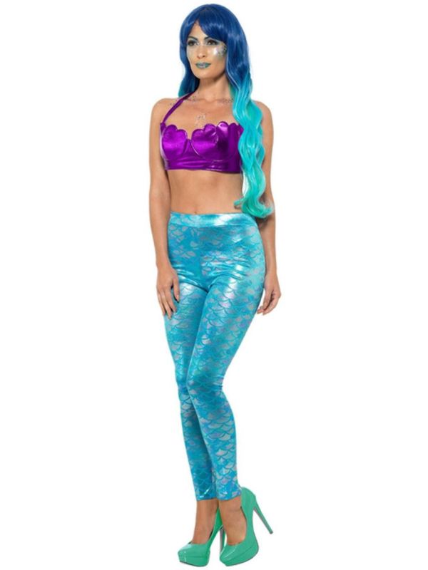 Zeemeermin blauwe legging main product photo