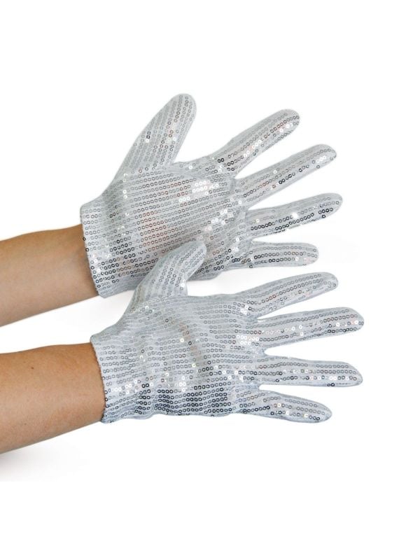 Zilveren jackson handschoenen