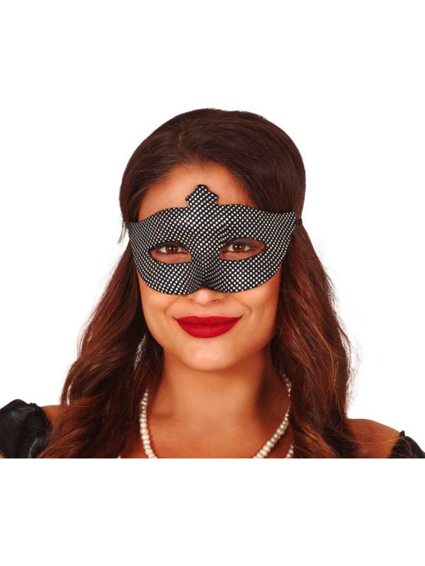 Zilveren oogmasker pailletten