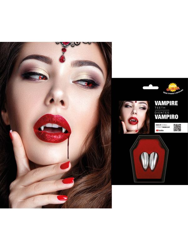 Zilveren vampier hoektanden halloween main product photo